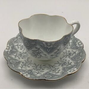 Vintage Chapman England Fluted Teacup and Saucer